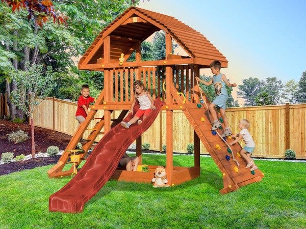 Holzspielturm mit Rutsche GIANT