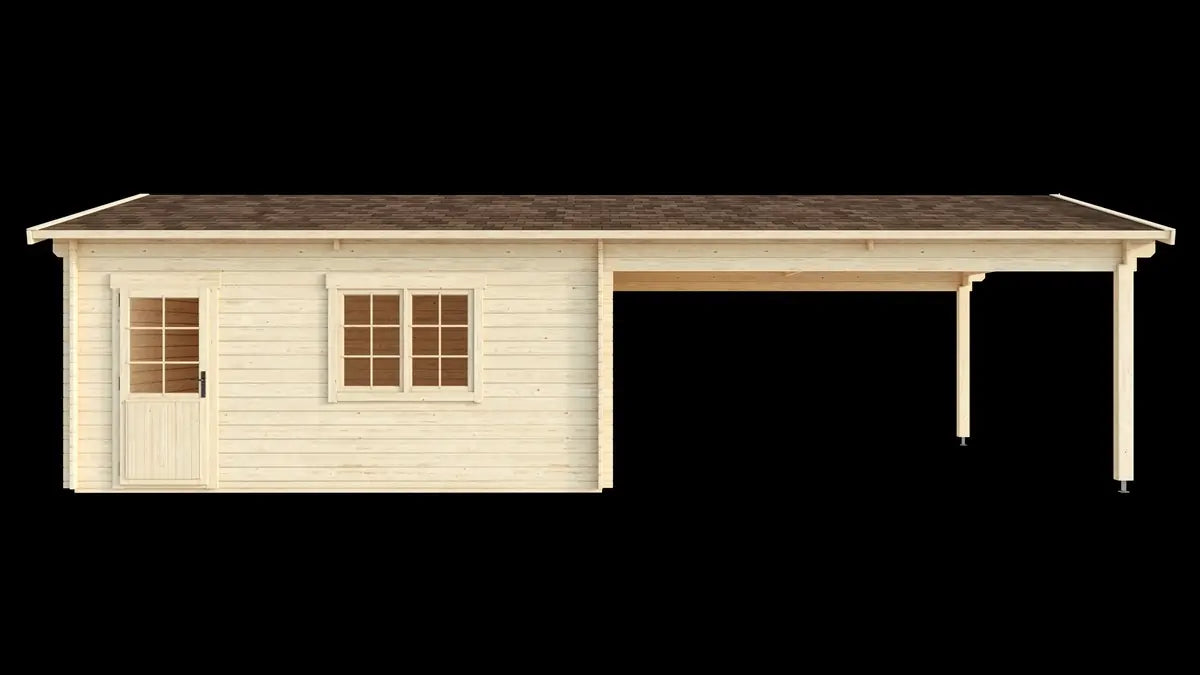 Garage en carport voor 4 voertuigen | 10.6m x 5.3m