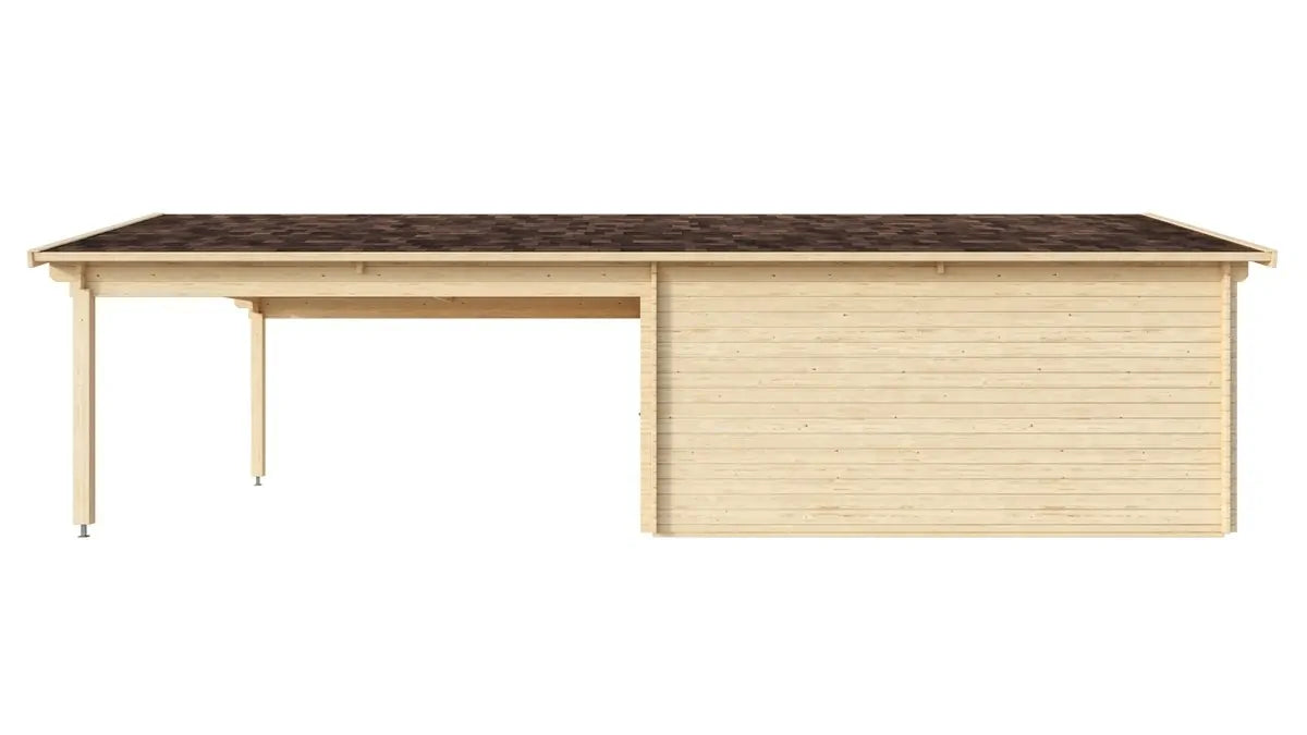 Garage en carport voor 4 voertuigen | 10.6m x 5.3m