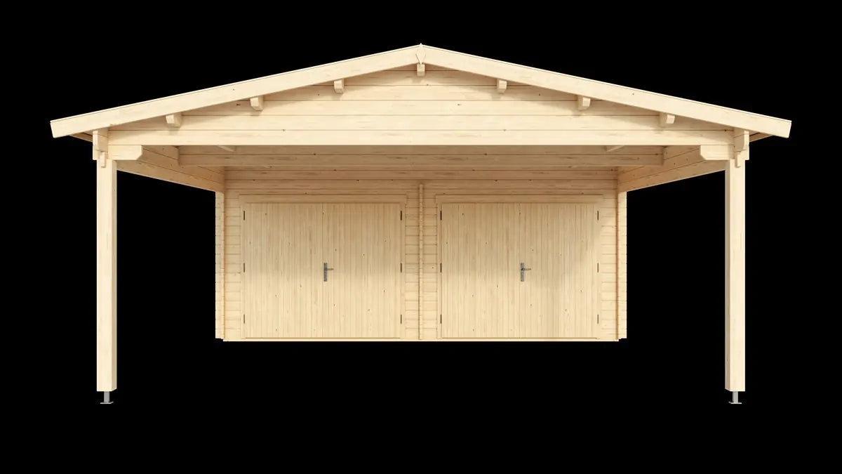 Garage en carport voor 4 voertuigen | 10.6m x 5.3m