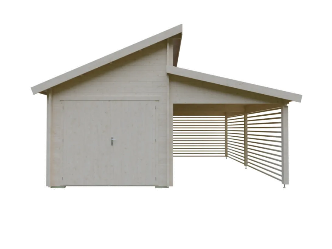 Garage met Carport Morten | 6.2 x 5.6m