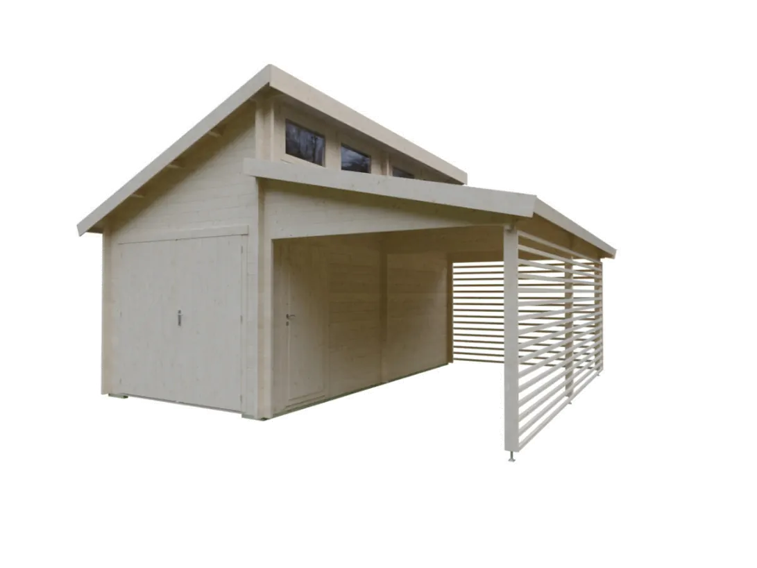 Garage met Carport Morten | 6.2 x 5.6m