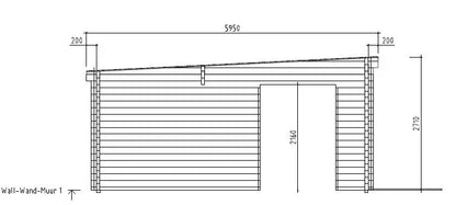 Tuinhuis Henning 70 - 45m²