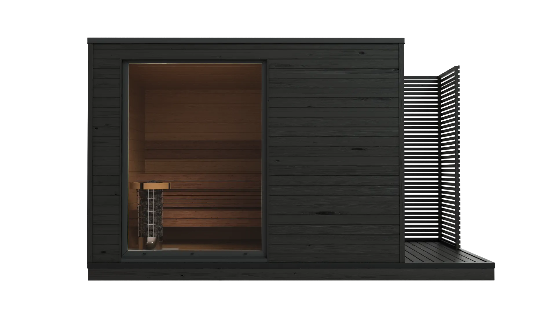 Plug-and-Play-Sauna mit Elektroheizung | 2,2 x 3,2 m 