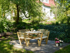 Rundes Gartenset ø120 mit Rückenlehne