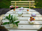 Rundes Gartenset ø120 mit Rückenlehne