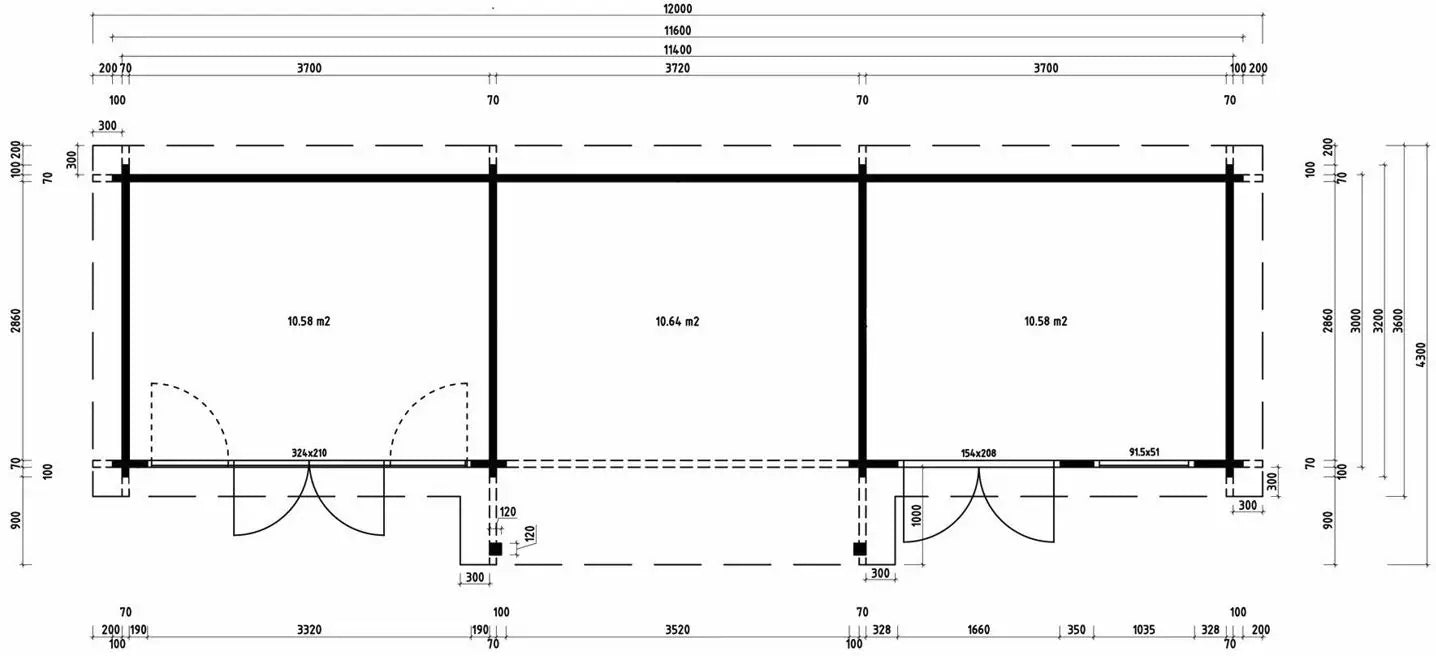Tuinhuis Yuna 70 – 21m² + 11m² (terras)