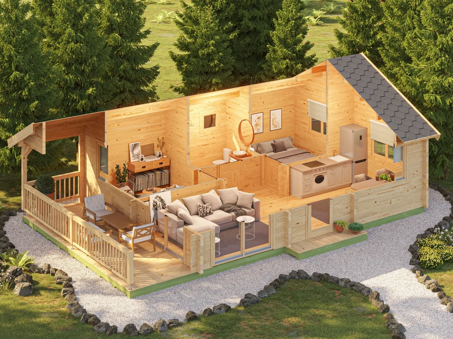 Lodge Garda 90 - 48m² + 14m² (terras)