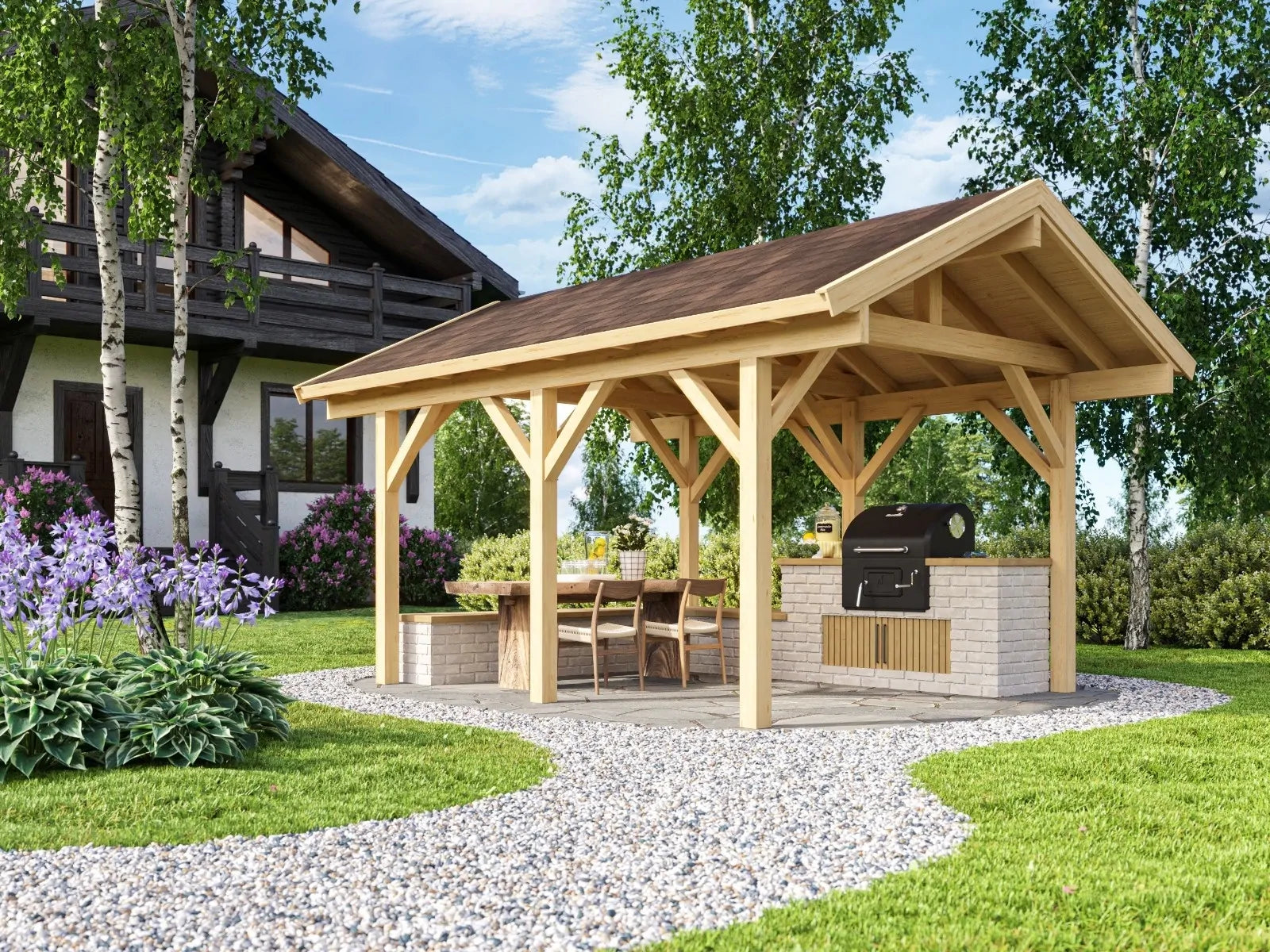 Design-Überdachung oder Carport | 5,1 x 3,6 m