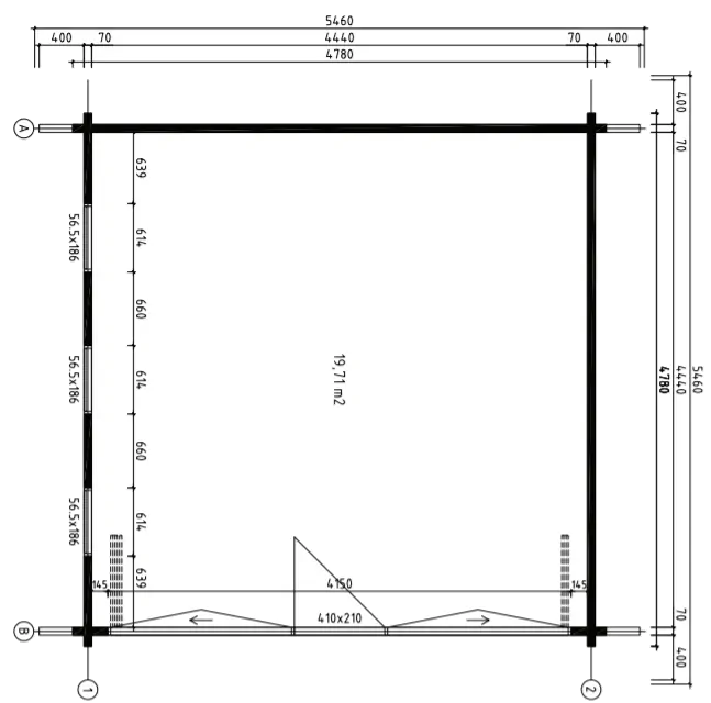 Tuinhuis Emma 70 - 20m²