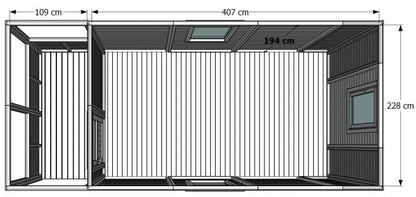 Hipowagen - 13m² + 3m² (terras)