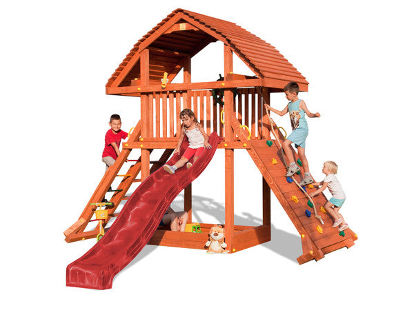 Holzspielturm mit Rutsche GIANT 
