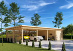 Garage mit Carport BÜSUM | 6,38 x 11,88 Meter