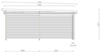 Garage mit Carport BÜSUM | 6,38 x 11,88 Meter