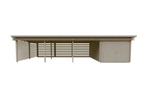 Garage mit Carport BÜSUM | 6,38 x 11,88 Meter