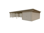 Garage mit Carport BÜSUM | 6,38 x 11,88 Meter