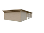 Garage mit Carport BÜSUM | 6,38 x 11,88 Meter
