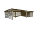 Garage mit Carport BÜSUM | 6,38 x 11,88 Meter