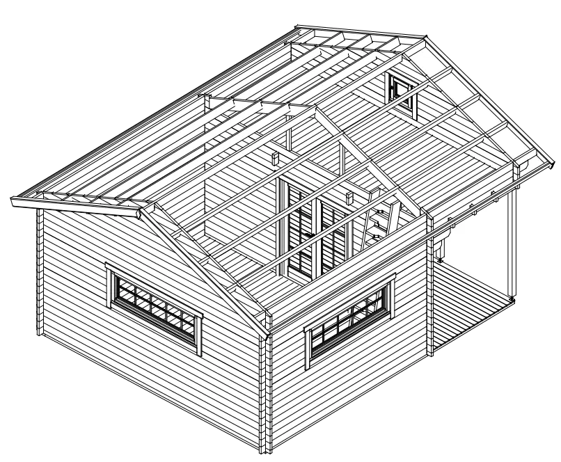 Tuinhuis Regal 44 – 27m² + 9m² (terras)