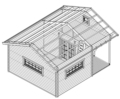 Tuinhuis Regal 44 – 27m² + 9m² (terras)