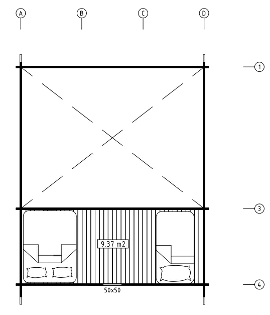 Tuinhuis Regal 44 – 27m² + 9m² (terras)