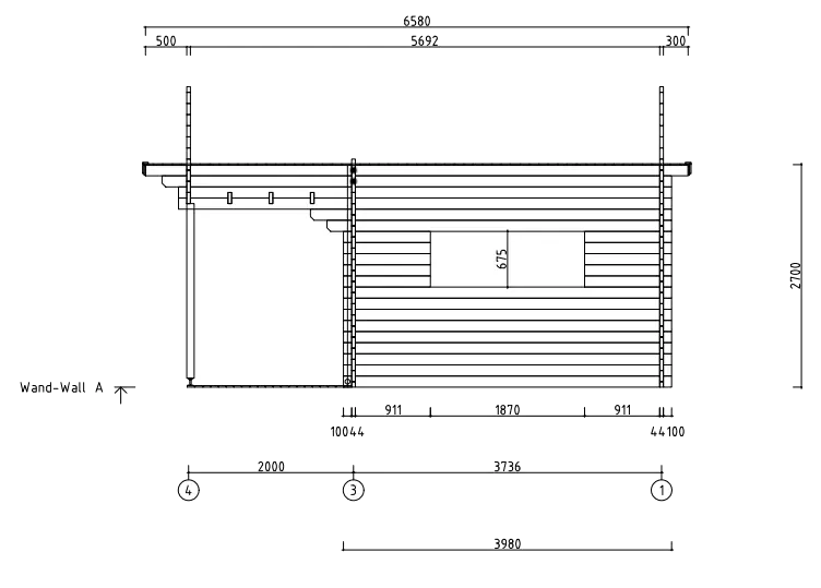 Tuinhuis Regal 44 – 27m² + 9m² (terras)