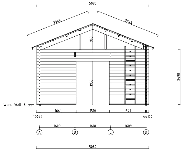 Tuinhuis Regal 44 – 27m² + 9m² (terras)