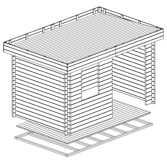 Tuinhuis Sonny 44 | 4,3 x 2,8 m