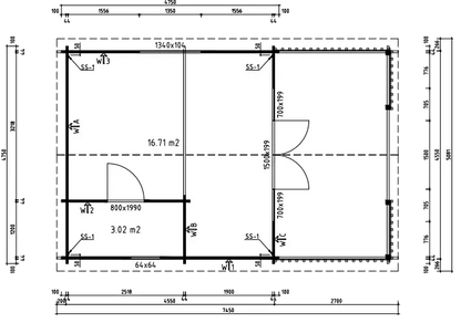 Tuinhuis Nepean 44 – 20m² + 11m² (terras)