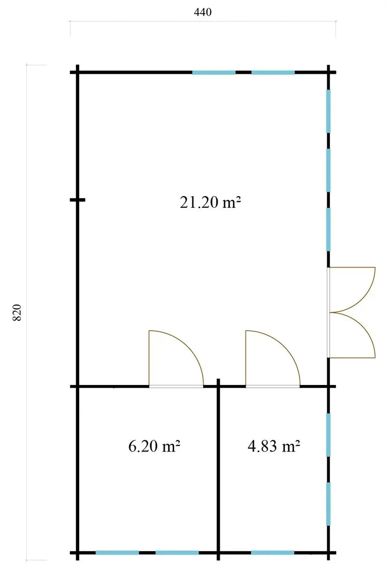 Tuinhuis Bristol 70 – 31m²