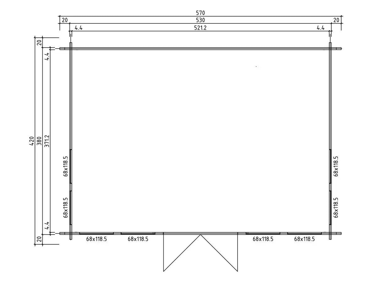 Tuinhuis Londen 44 – 20m²