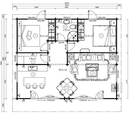 Lodge Darcy 70 - 68 m²