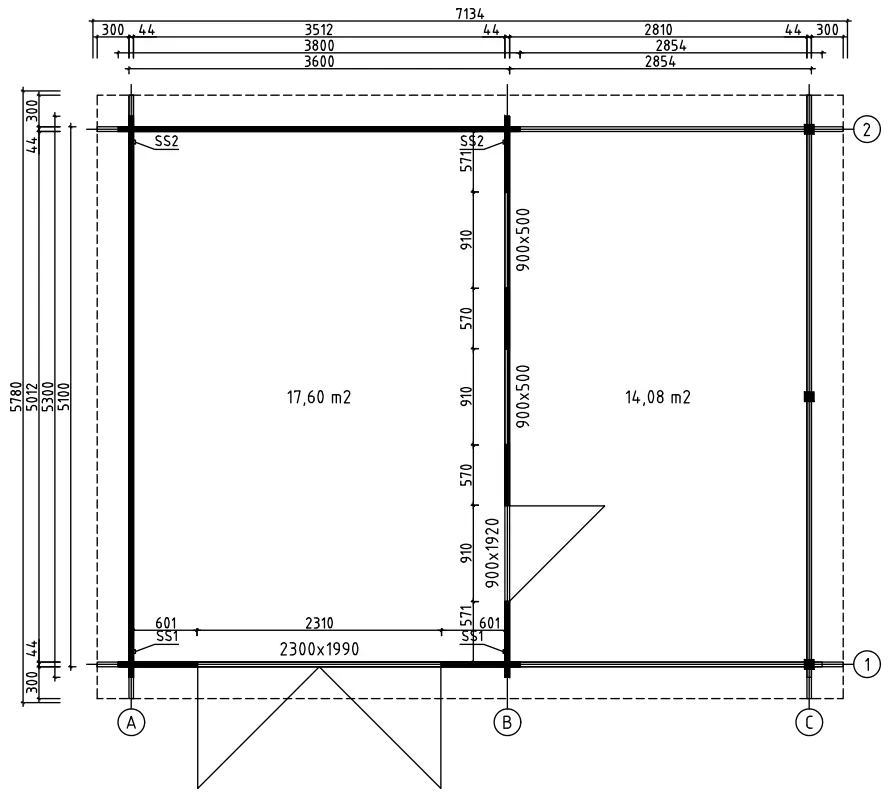 Garage Holstein | 5,78 x 7,13 m