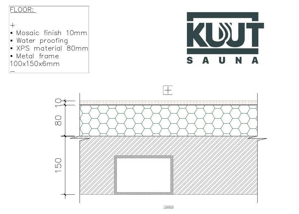 Stoomsauna KUUT | 1.2 x 2.4 m
