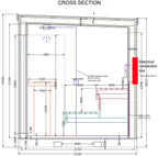 Plug-and-Play-Sauna mit Elektroheizung | 2,2 x 3,2 m 