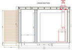 Plug-and-Play-Sauna mit Holzofen | 2,2 x 3,2 m 