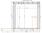 Plug-and-Play-Sauna mit Elektroheizung | 2,2 x 2,2 m