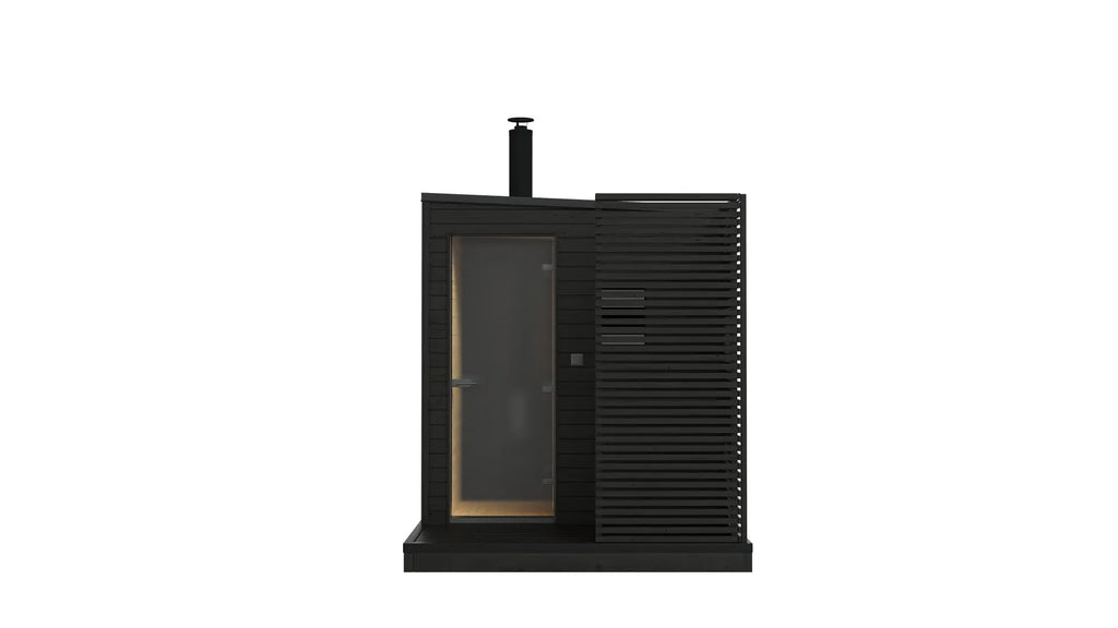 Plug-and-play sauna met houtkachel | 2.2 x 3.2 m
