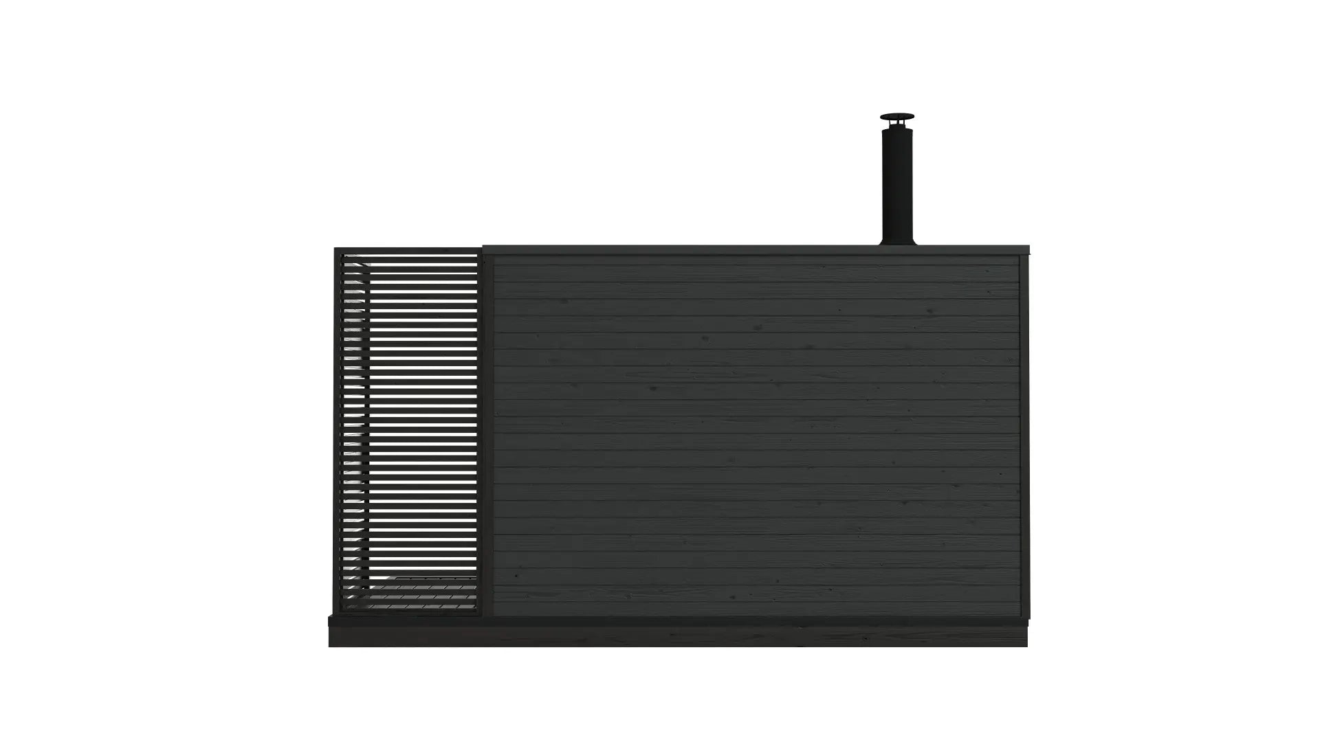 Plug-and-Play-Sauna mit Holzofen | 2,2 x 3,2 m 