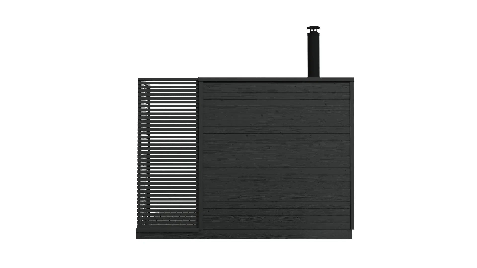 Plug-and-Play-Sauna mit Holzofen | 2,2 x 2,2 m