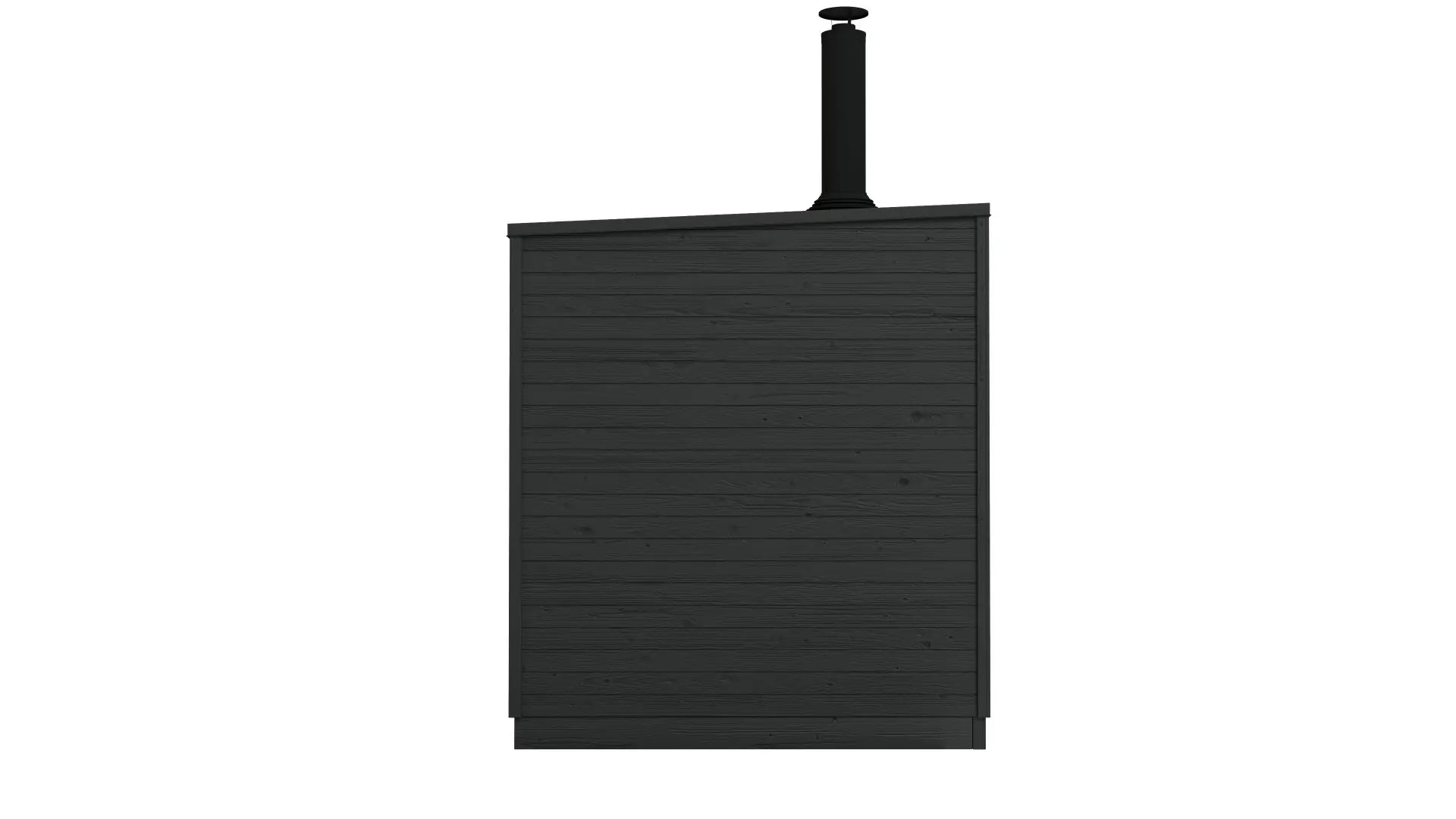 Plug-and-Play-Sauna mit Holzofen | 2,2 x 2,2 m