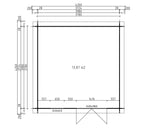 Berging Ruth - 3,8 x 3,8 m - 13,9 m²