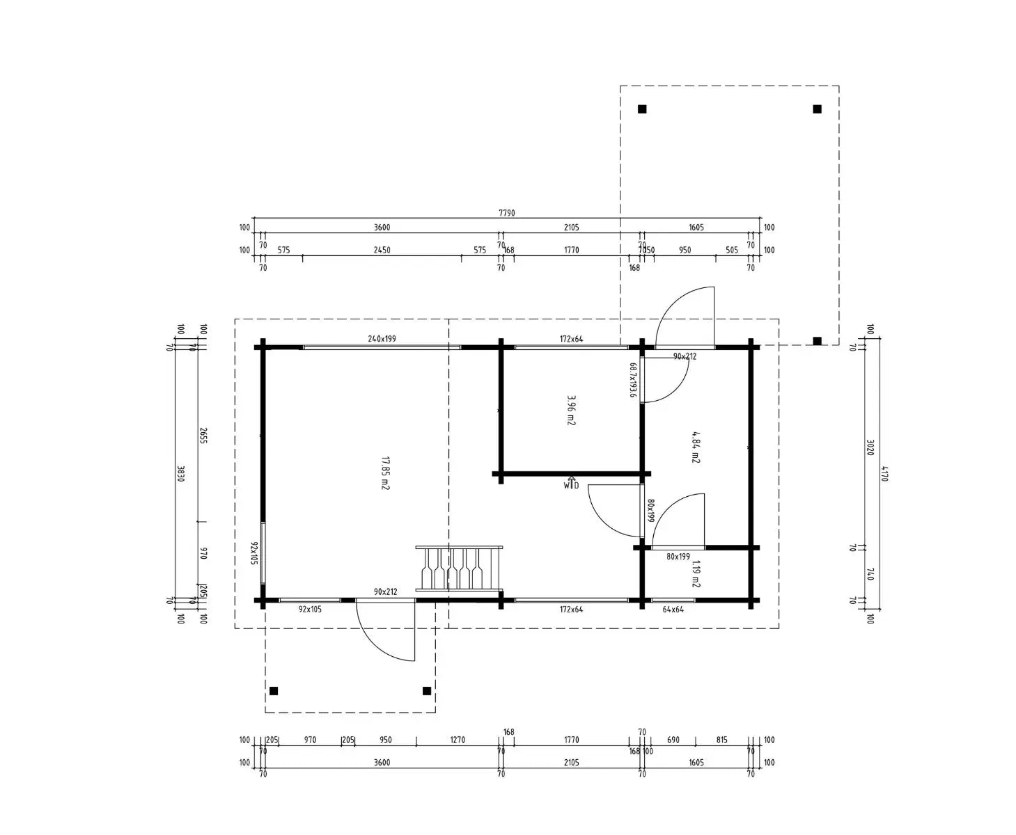 Tiny House Montreal 70 - 42m² + 36m² (terras)