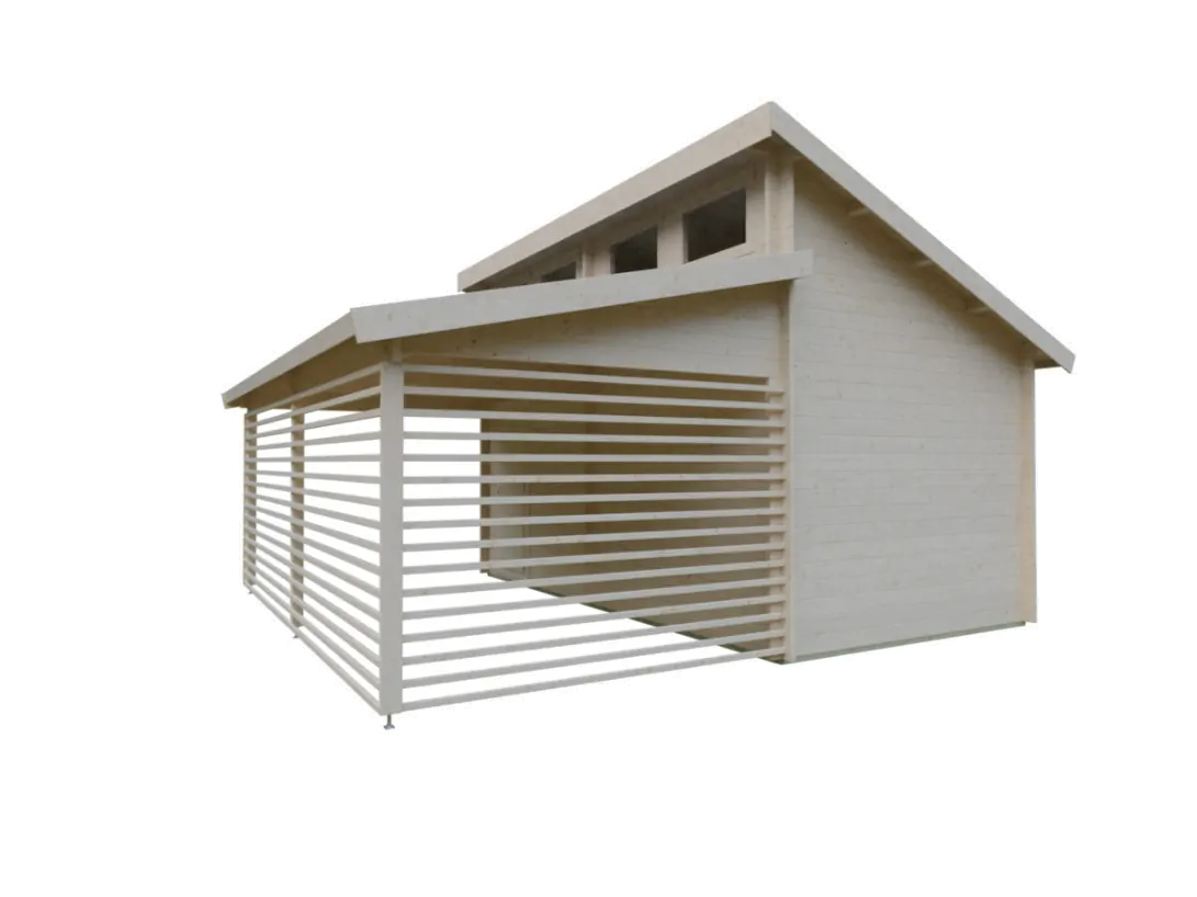 Garage mit Carport Morten | 6,2 x 5,6 m