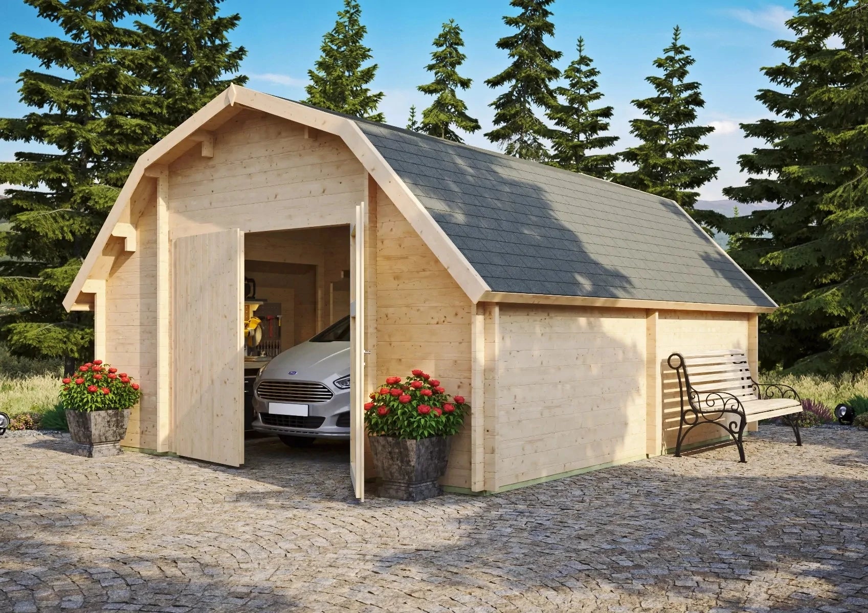 Holzgarage RHÖN | 5,2 x 5,98 Meter
