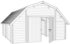 Holzgarage RHÖN | 5,2 x 5,98 Meter