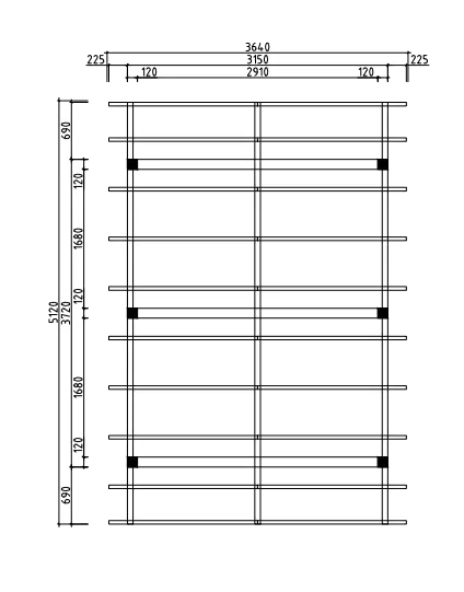 Design-Überdachung oder Carport | 5,1 x 3,6 m