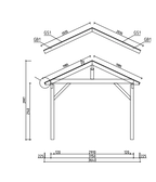 Design-Überdachung oder Carport | 5,1 x 3,6 m
