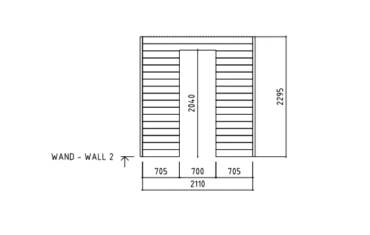 Binnensauna 44 A | 2,2 x 2,0 m