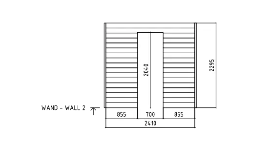 Binnensauna 44 B | 2,5 x 2,2 m